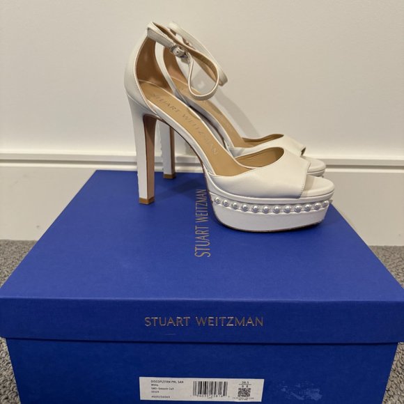 Stuart Weitzman White Platform Heels - Picture 10 of 10